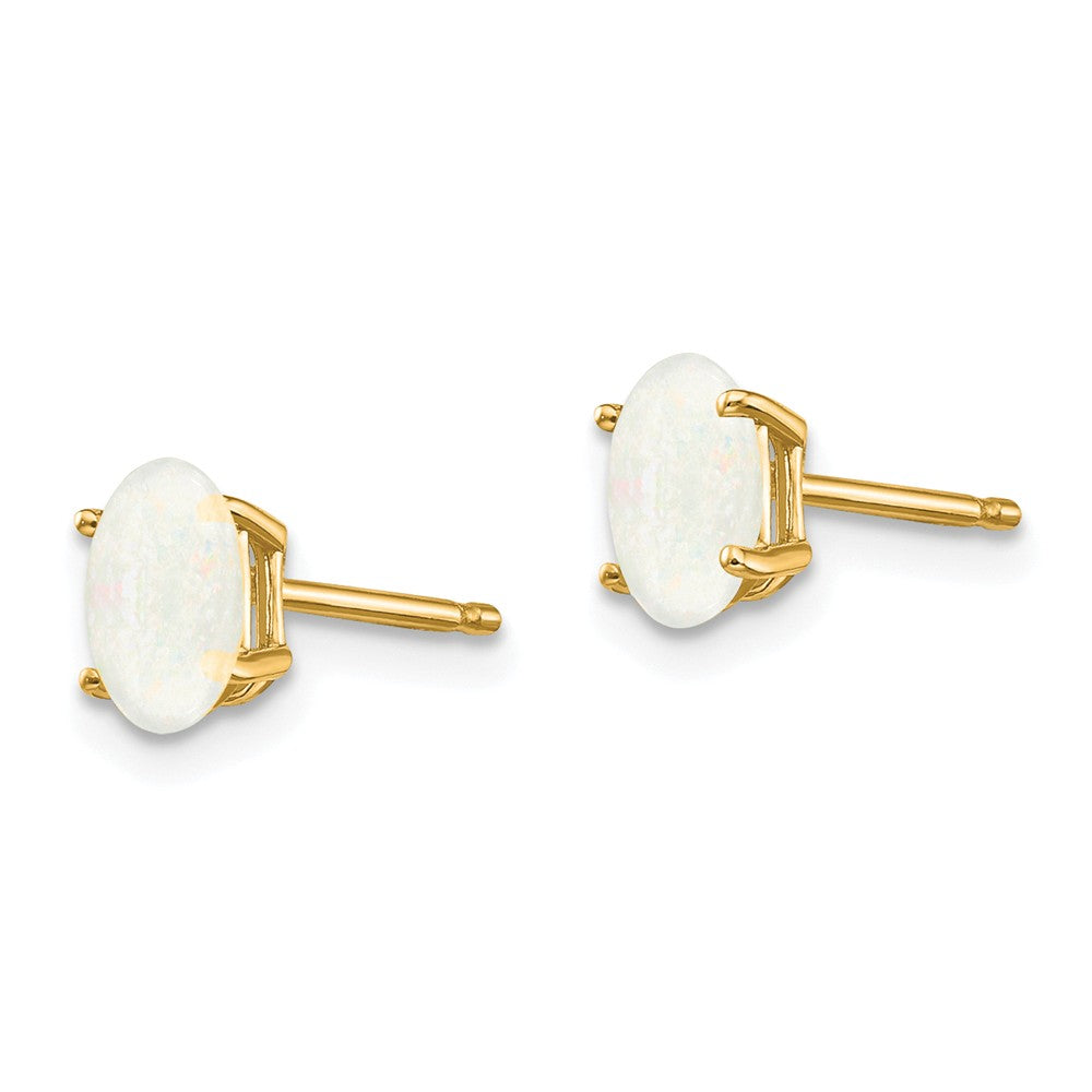 14K Opal Earrings October Secondary image