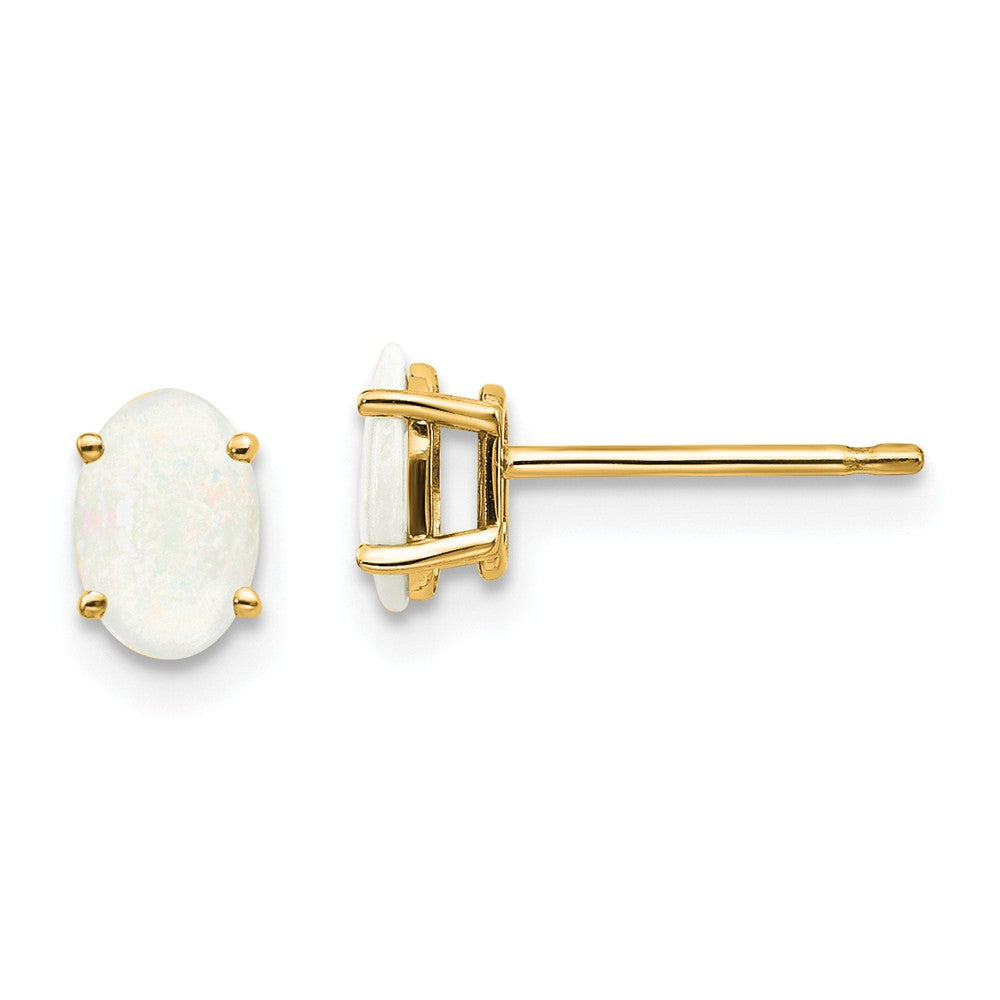 14K Opal Earrings October