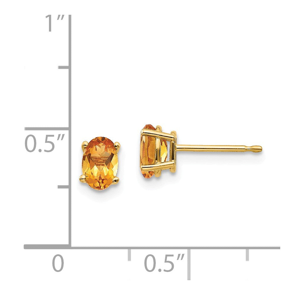 14k Citrine Earrings - November