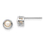 14K White Gold 4mm Bezel June/FW Cultured Pearl Post Earrings