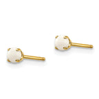 14K 3mm October/Opal Post Earrings