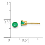 14k 4mm May/Emerald Post Earrings