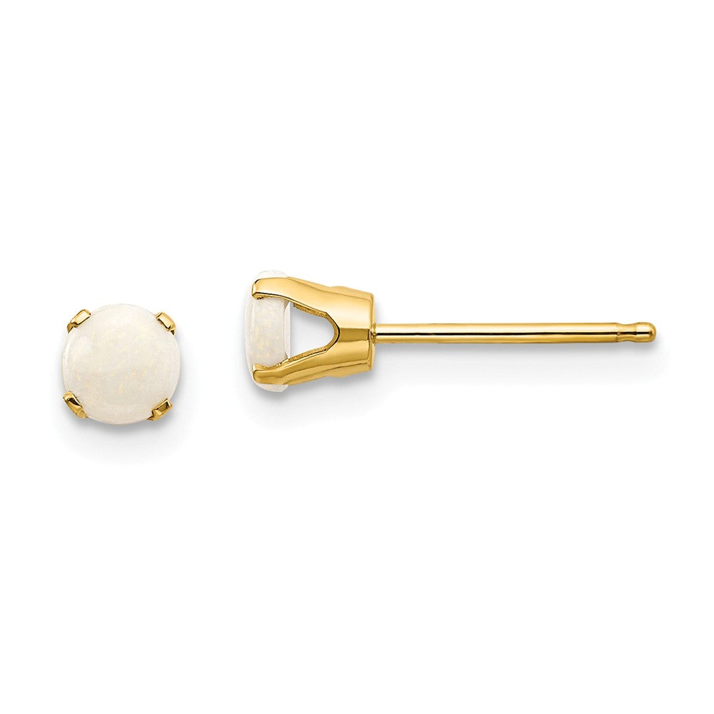 14K 4mm October/Opal Post Earrings Main image