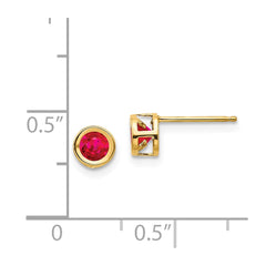14k Ruby Earrings - July