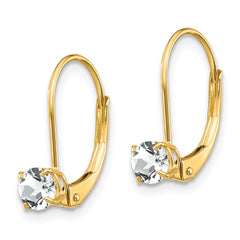 14K White Topaz Earrings April