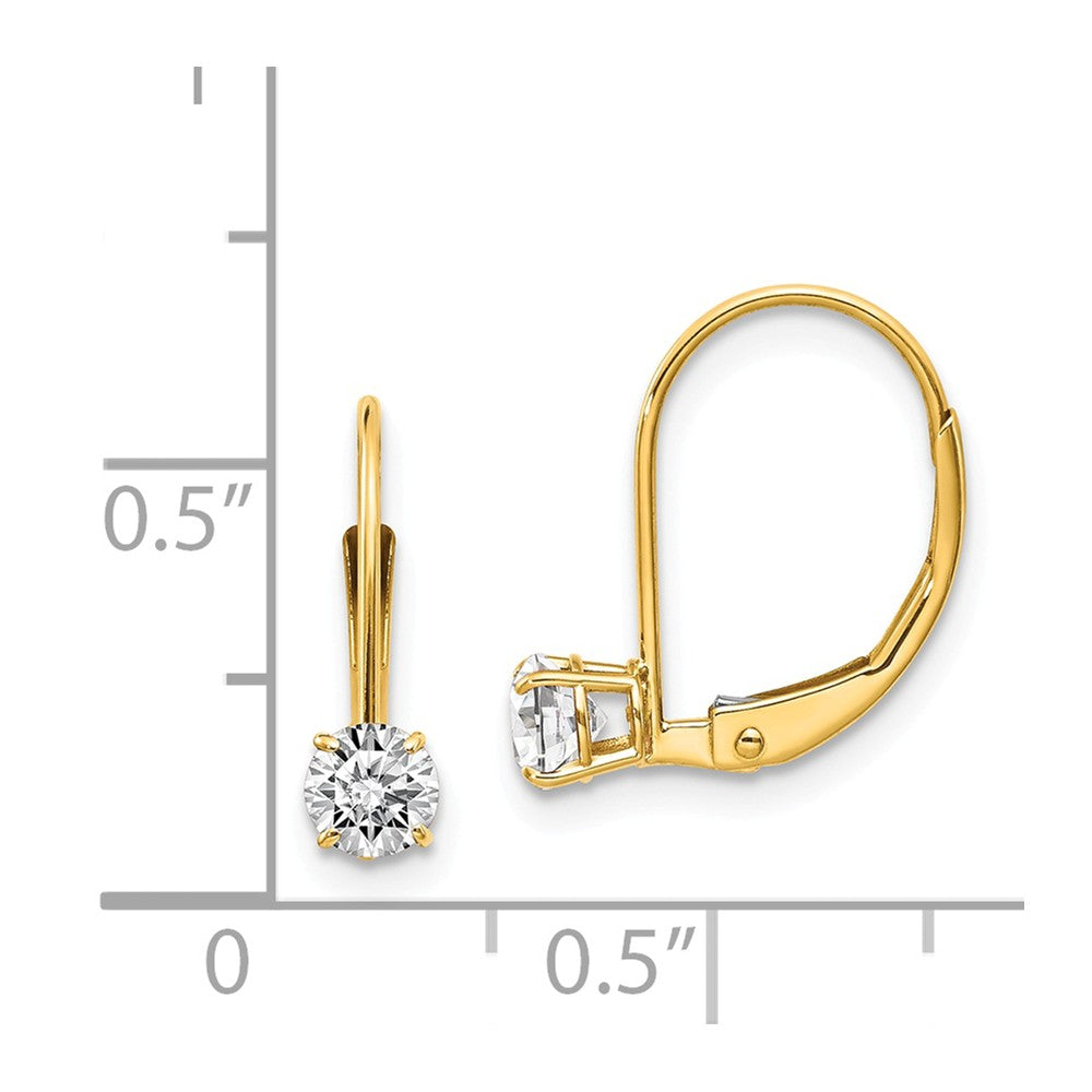 14k White Topaz Earrings - April