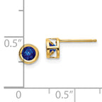 14k Sapphire Earrings September