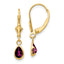 14k 6x4mm Rhodolite Garnet/June Earrings