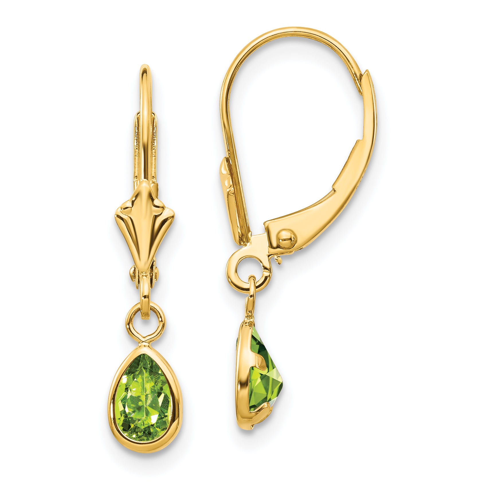 14k 6x4mm August/Peridot Earrings Main image
