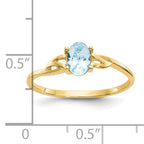 14k Aquamarine Birthstone Ring