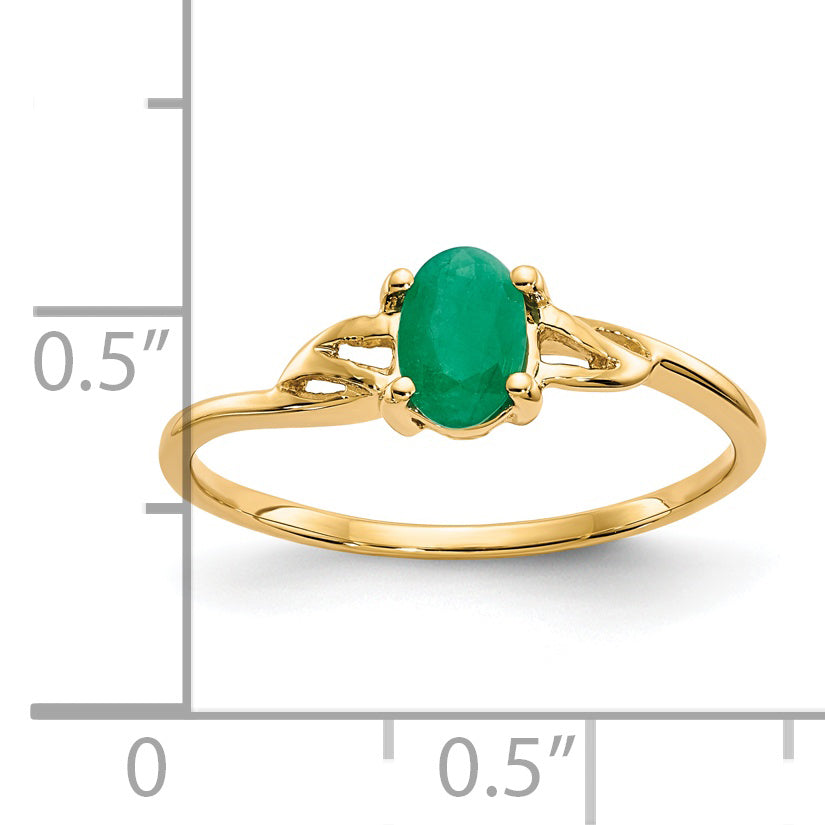 14k Emerald Birthstone Ring
