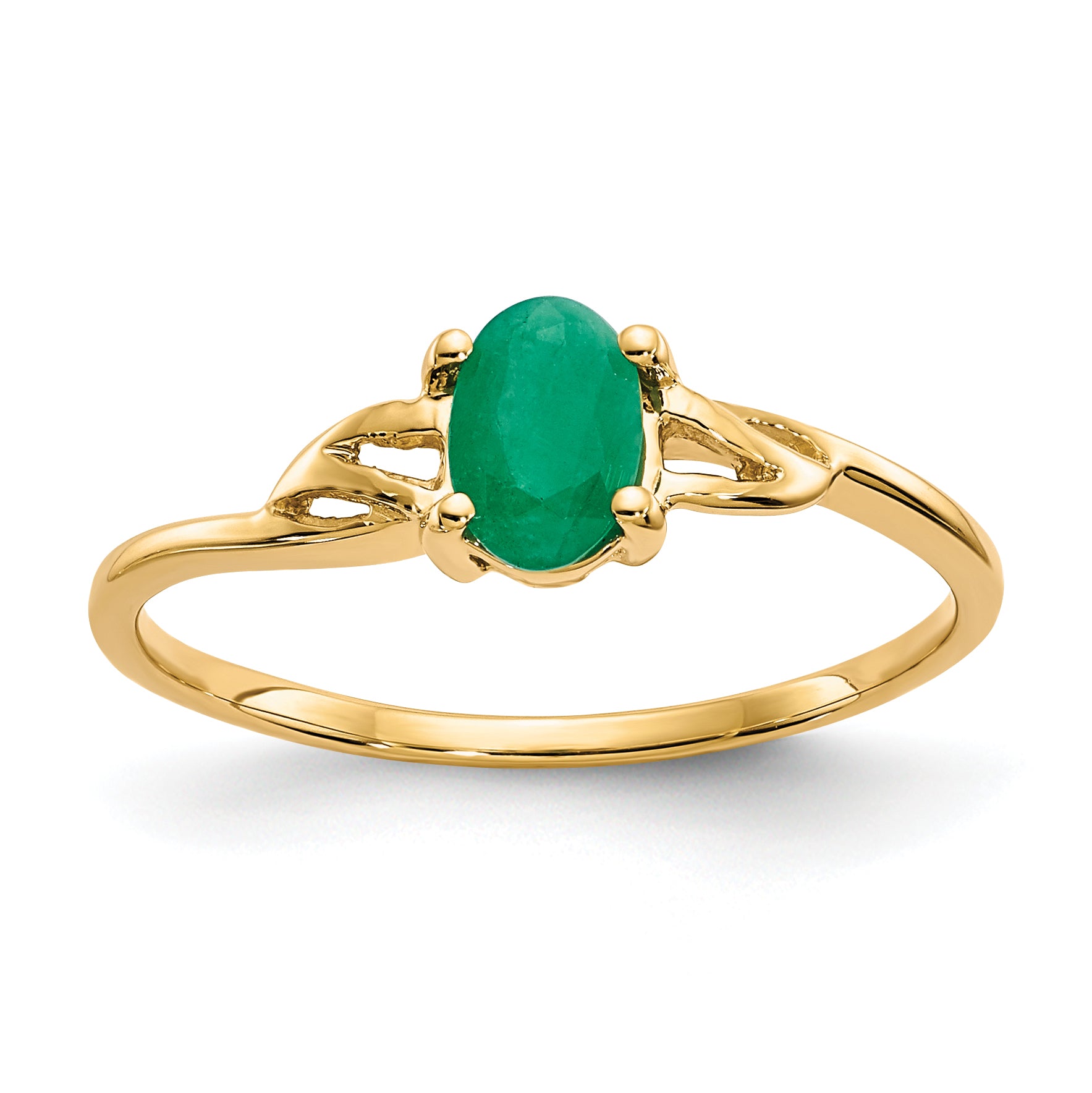 14k Emerald Birthstone Ring Main image