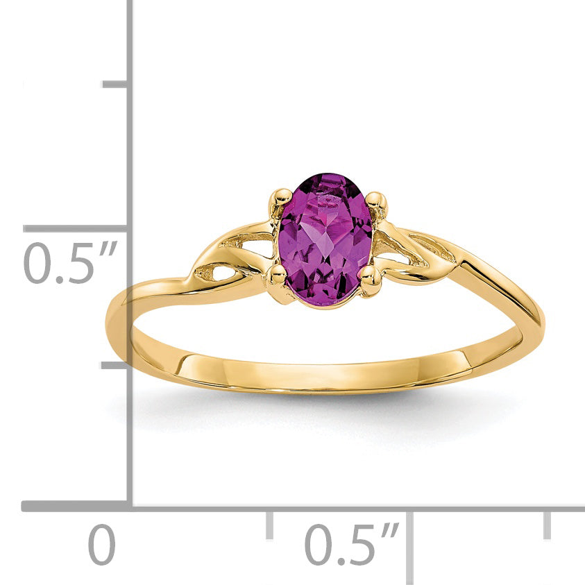 14k Rhodolite Garnet Birthstone Ring Secondary image