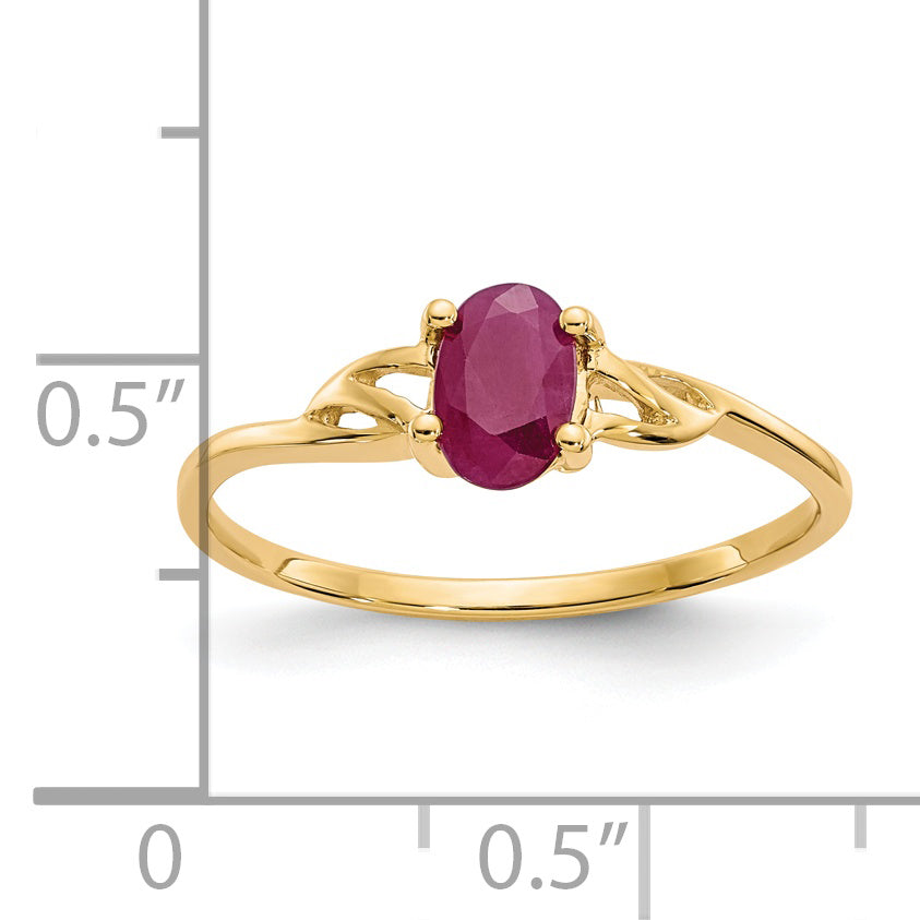 14k Ruby Birthstone Ring Secondary image