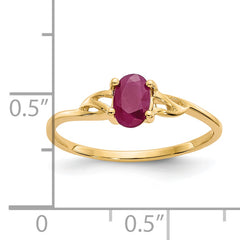 14k Ruby Birthstone Ring