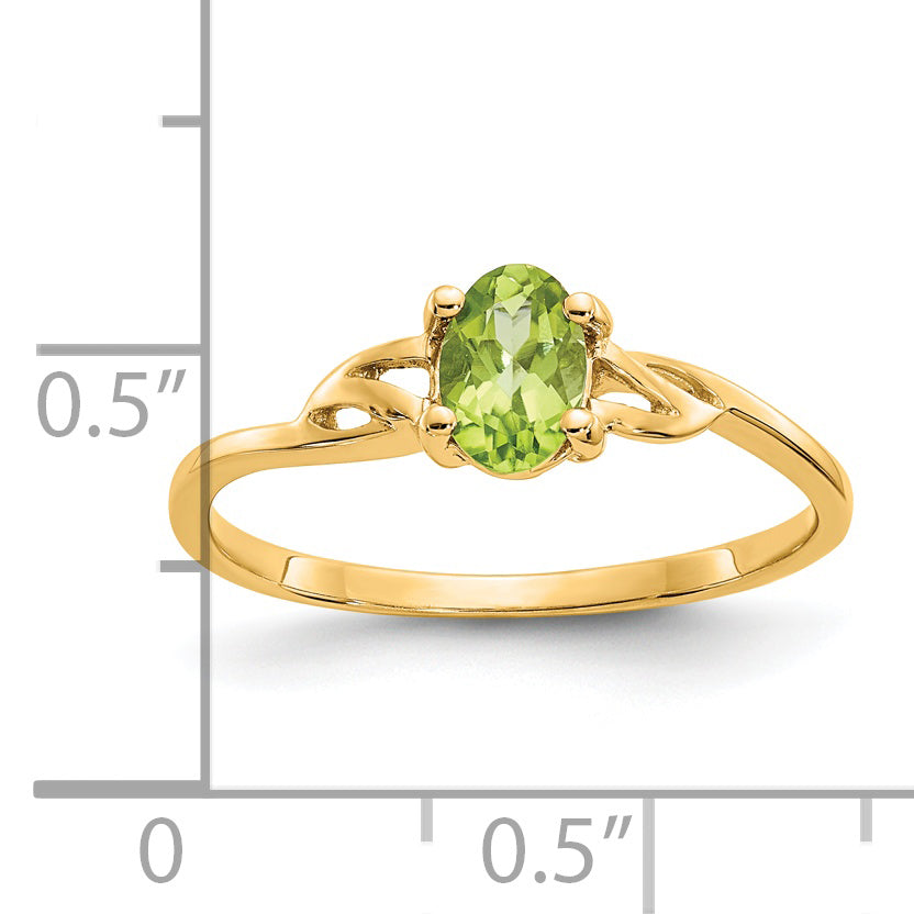 14k Peridot Birthstone Ring Secondary image