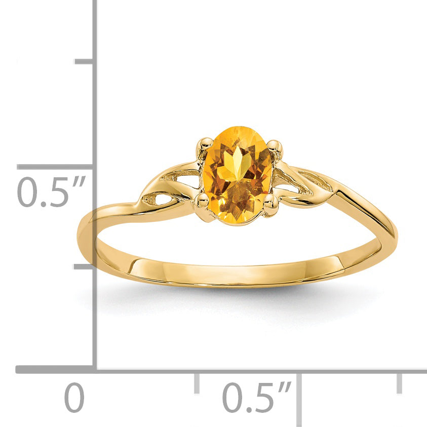 14k Citrine Birthstone Ring Secondary image
