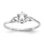 14k White Gold White Topaz Birthstone Ring