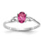14k White Gold Pink Tourmaline Birthstone Ring