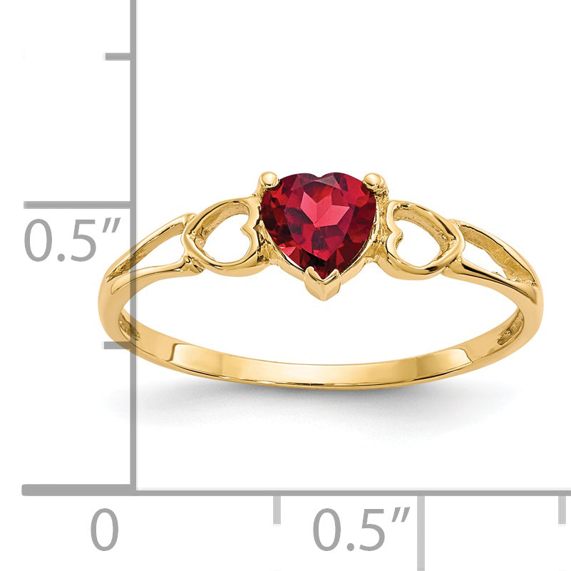 14k Garnet Birthstone Ring Secondary image