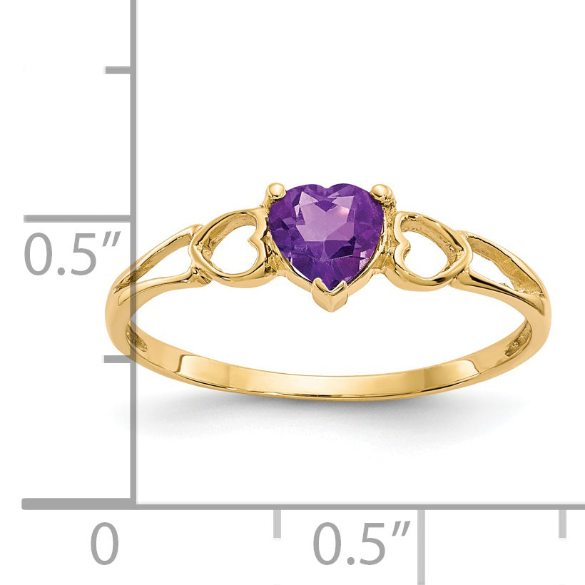 14k Amethyst Birthstone Ring Secondary image