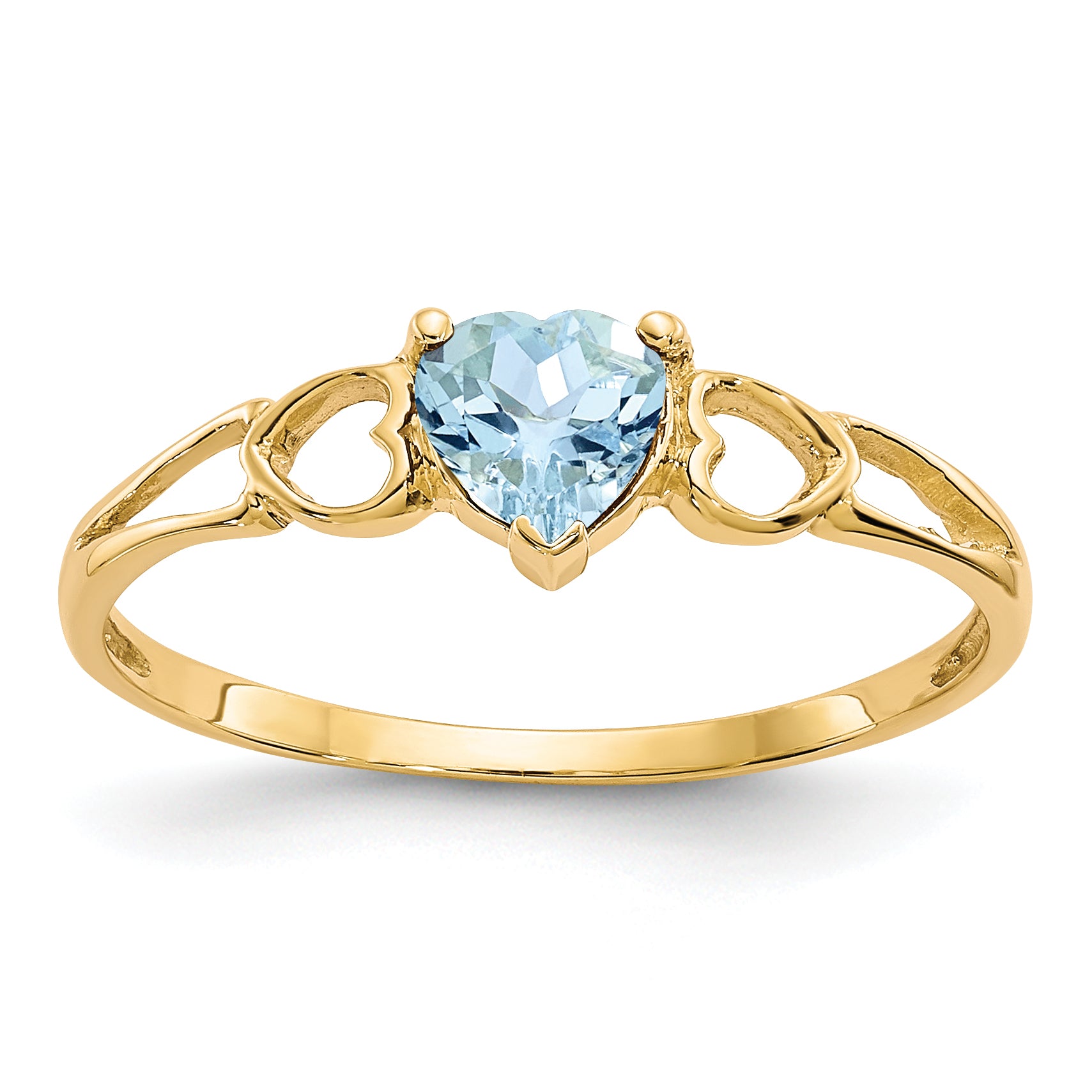 14k Aquamarine Birthstone Ring Main image