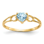 14k Aquamarine Birthstone Ring