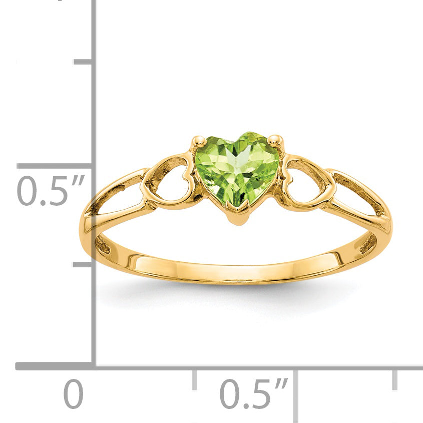 14k Peridot Birthstone Ring Secondary image