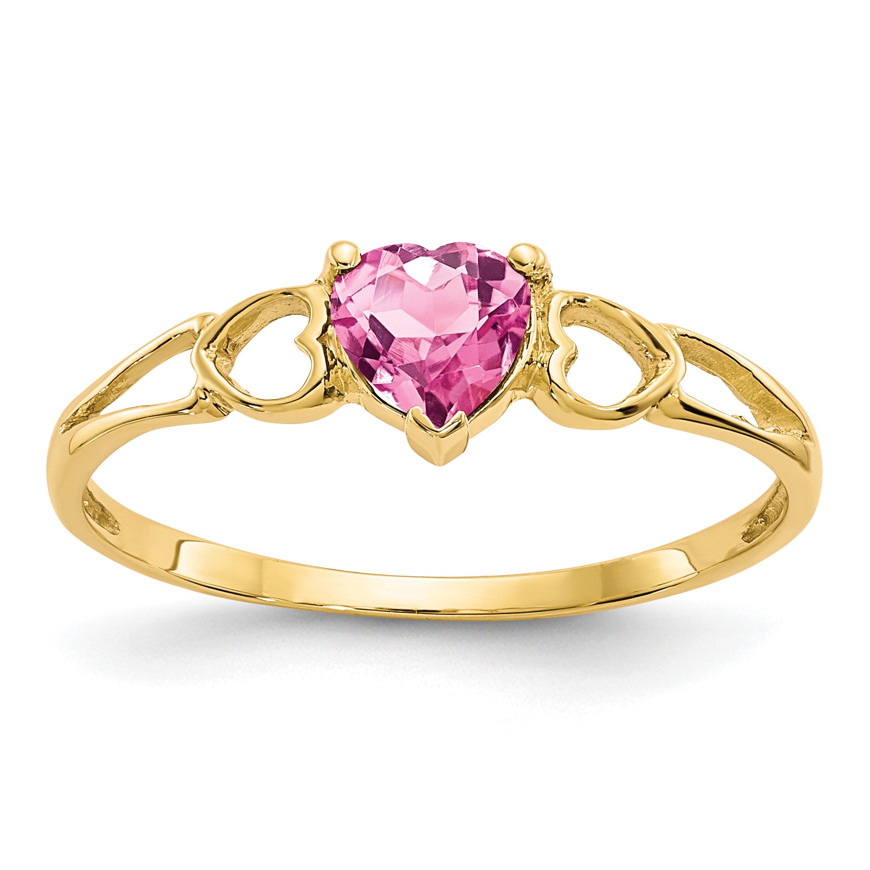 14k Pink Tourmaline Birthstone Ring Main image
