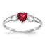 14k White Gold Garnet Birthstone Ring