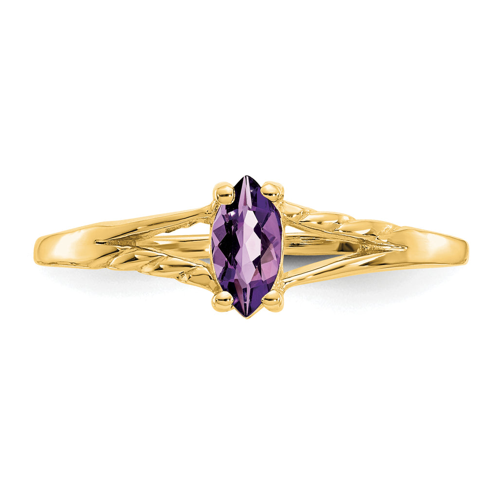 14k Amethyst Birthstone Ring