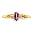 14k Amethyst Birthstone Ring