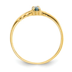 14k Aquamarine Birthstone Ring