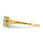 14k Aquamarine Birthstone Ring
