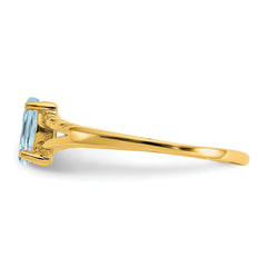 14k Aquamarine Birthstone Ring