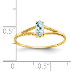 14k Aquamarine Birthstone Ring