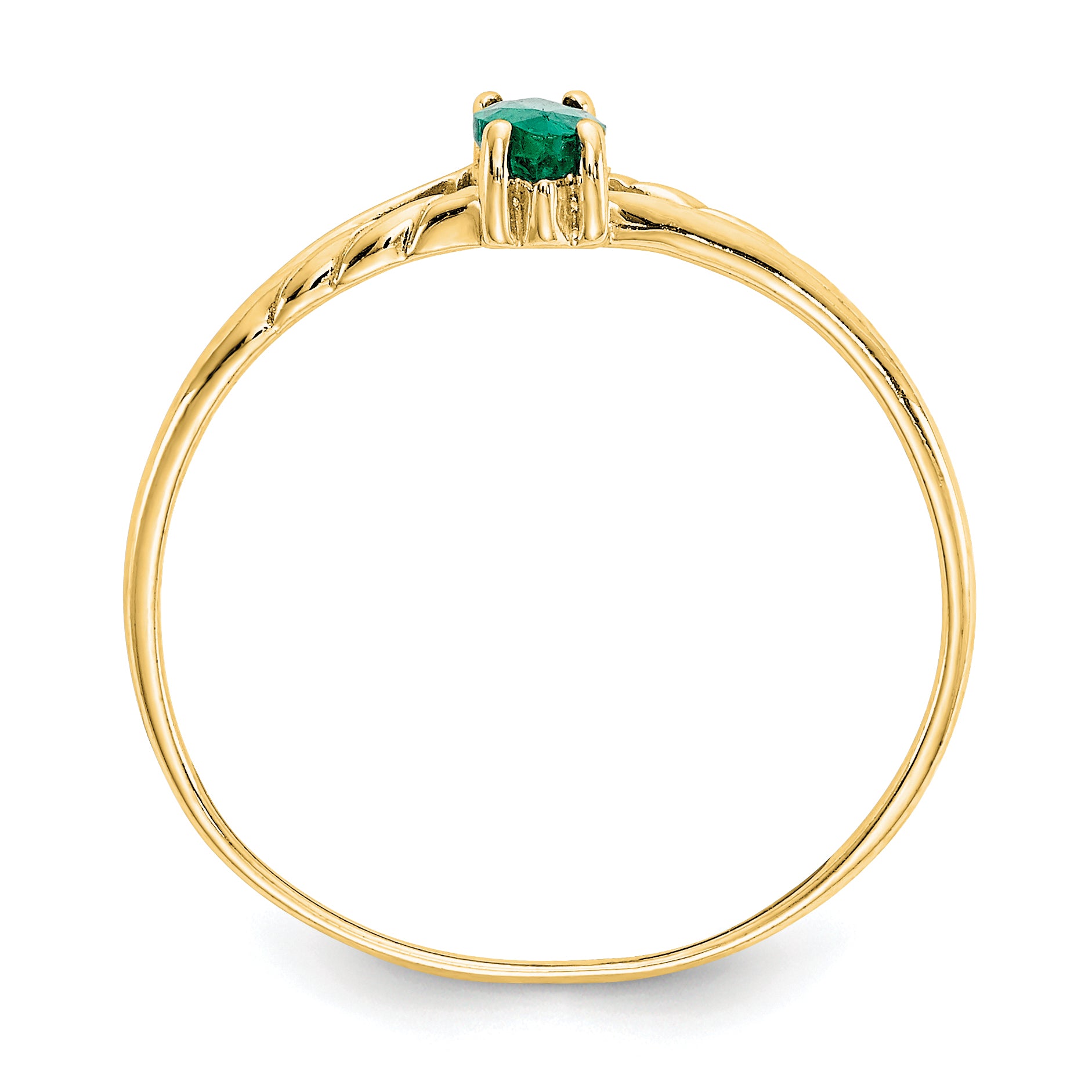 14k Emerald Birthstone Ring