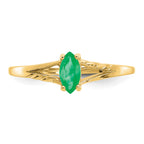 14k Emerald Birthstone Ring