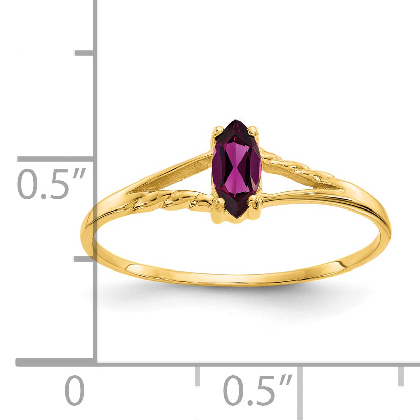 14k Rhodolite Garnet Birthstone Ring