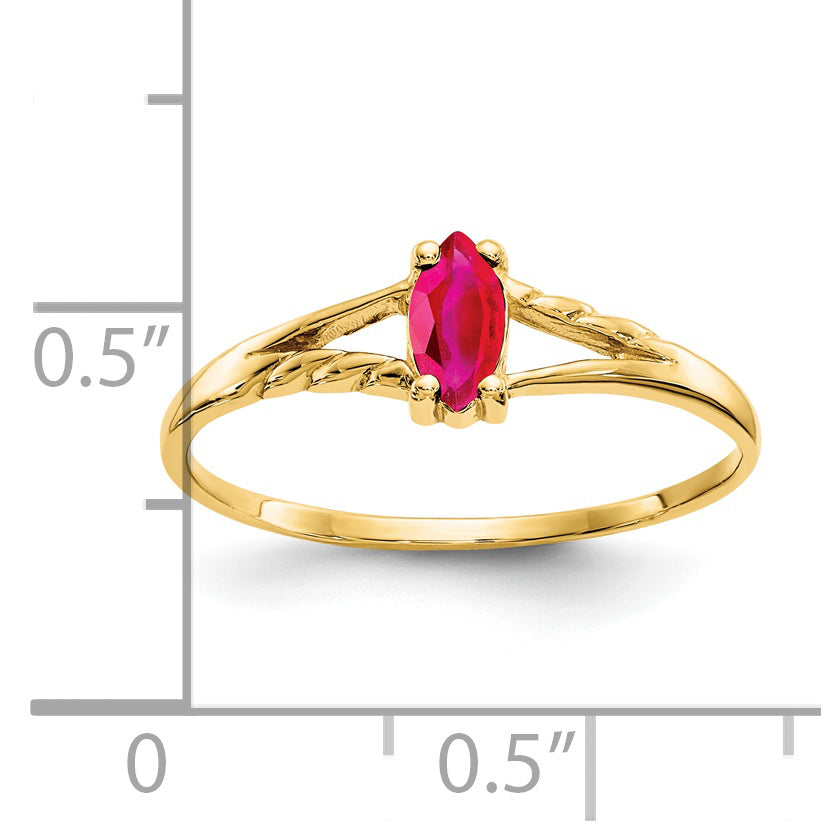 14k Ruby Birthstone Ring