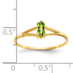 14k Peridot Birthstone Ring