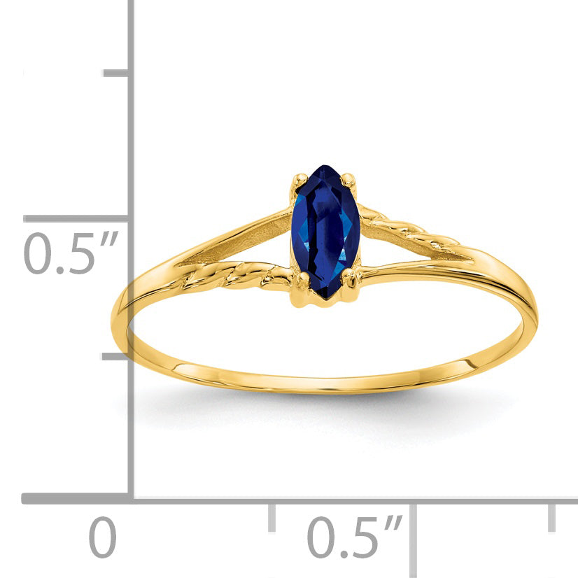 14k Sapphire Birthstone Ring