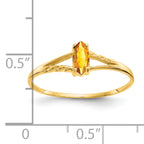 14k Citrine Birthstone Ring