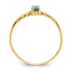 14k Blue Topaz Birthstone Ring