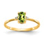 14k Diamond & Peridot Birthstone Ring
