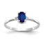 14k White Gold Diamond & Sapphire Birthstone Ring