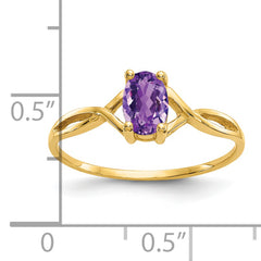 14k Amethyst Birthstone Ring