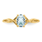 14k Aquamarine Birthstone Ring