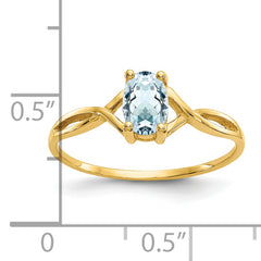 14k Aquamarine Birthstone Ring
