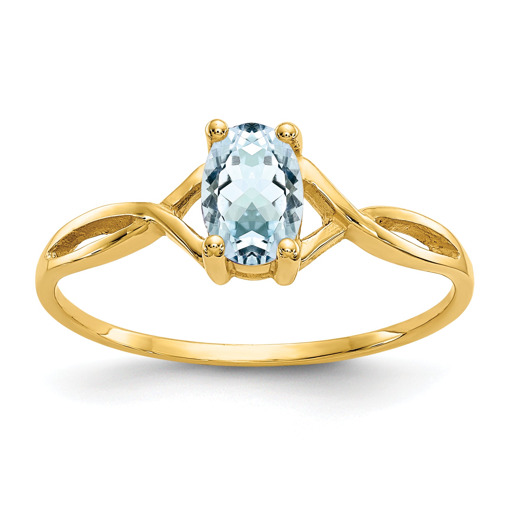 14k Aquamarine Birthstone Ring Main image